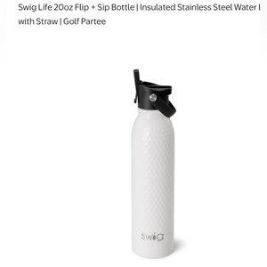 Swig Life White Insulated Stainless Steel Water Bottle